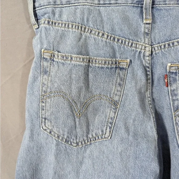 Levis Jeans Women High Waisted Straight Blue 32x29 Ladies Levi Strauss Hemp - Picture 9 of 15
